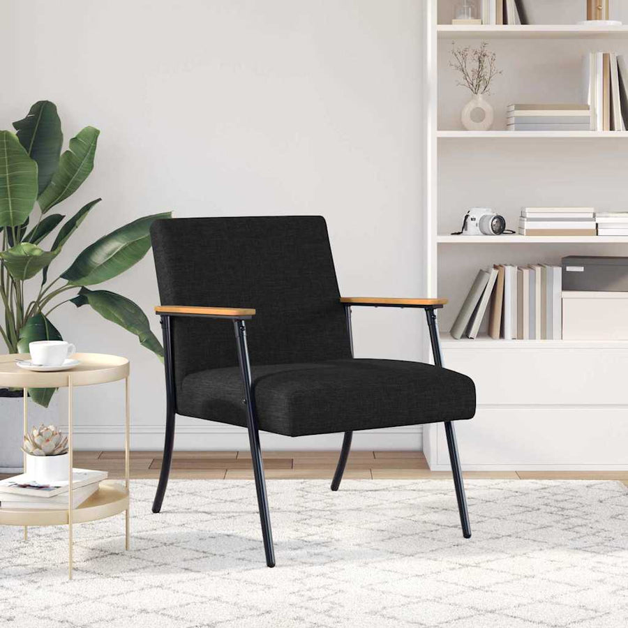 Fauteuil Zwart 59 x 75 x 78 cm Stof