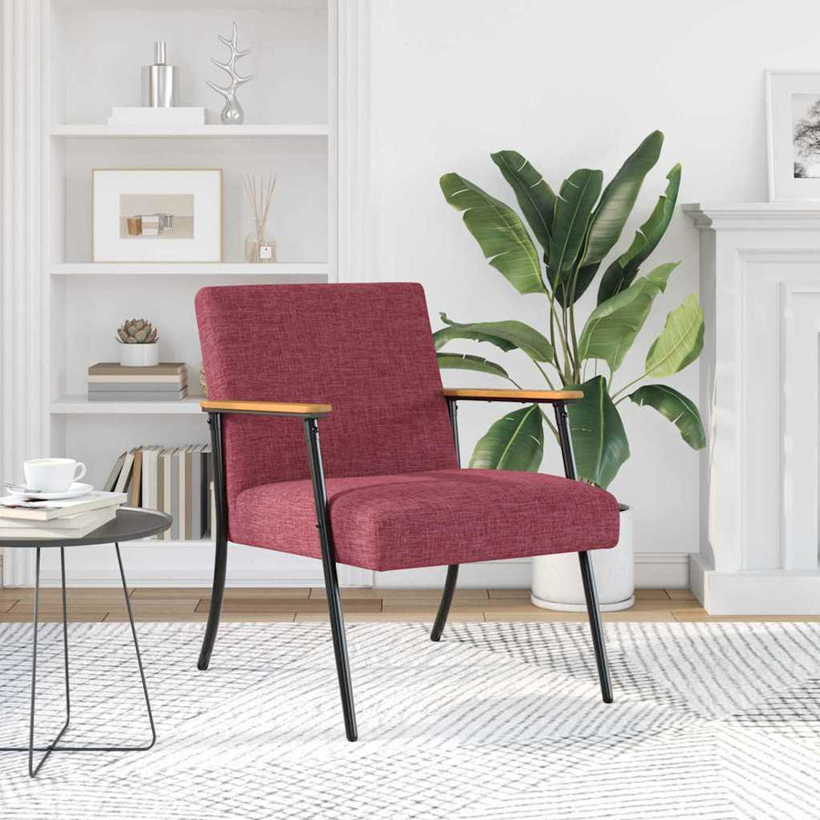 Fauteuil Wijnrood 59 x 75 x 78 cm Stof