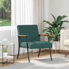 Fauteuil donkergroen 59x75x78 cm stof