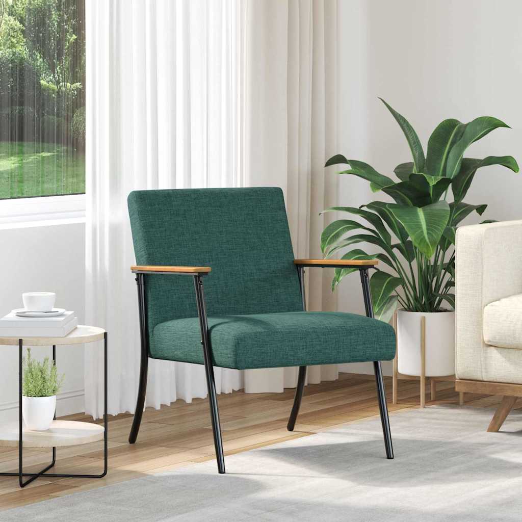 Fauteuil Donkergroen 59 x 75 x 78 cm Stof