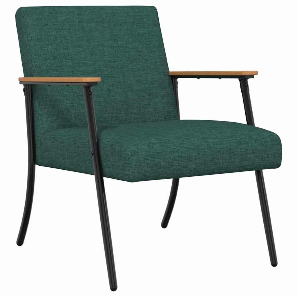 Fauteuil Donkergroen 59 x 75 x 78 cm Stof