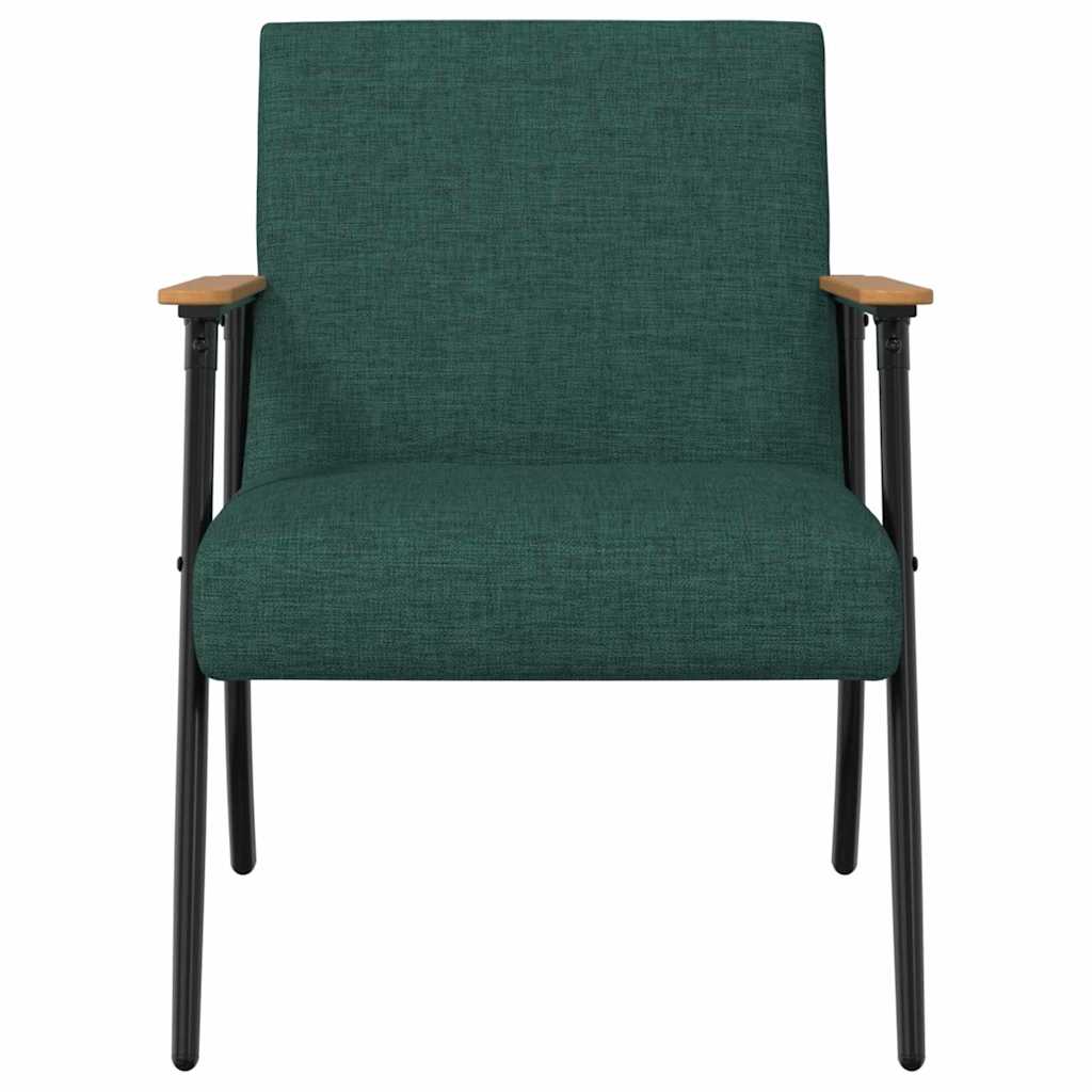 Fauteuil Donkergroen 59 x 75 x 78 cm Stof
