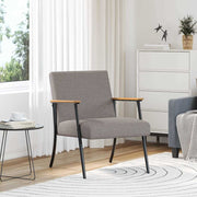 Fauteuil taupe 59x75x78 cm stof