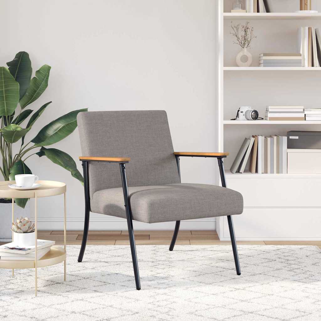 Fauteuil Taupe 59 x 75 x 78 cm Stof
