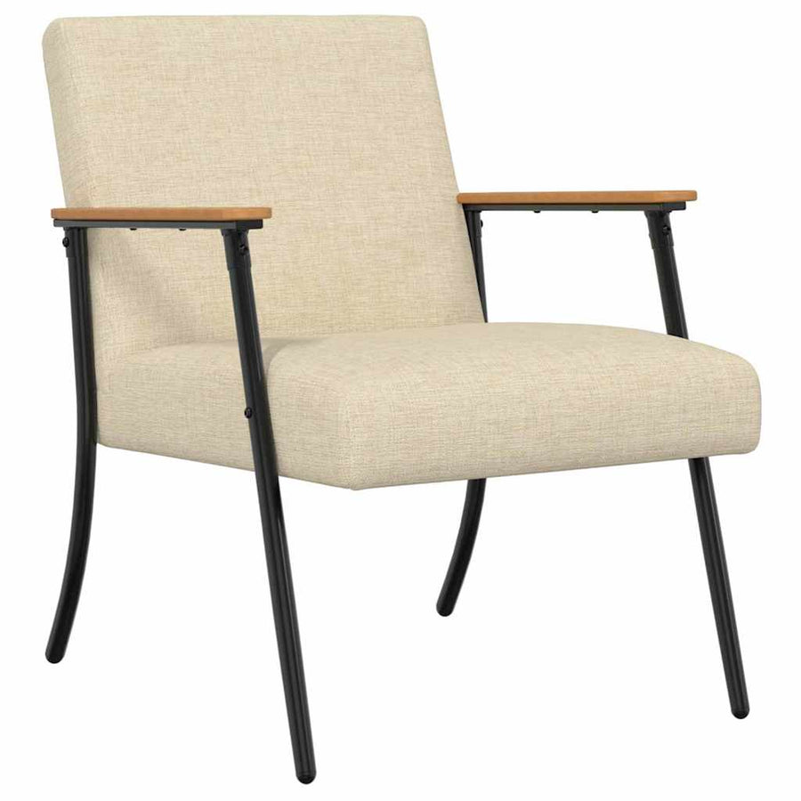 Fauteuil Crème 59 x 75 x 78 cm Stof
