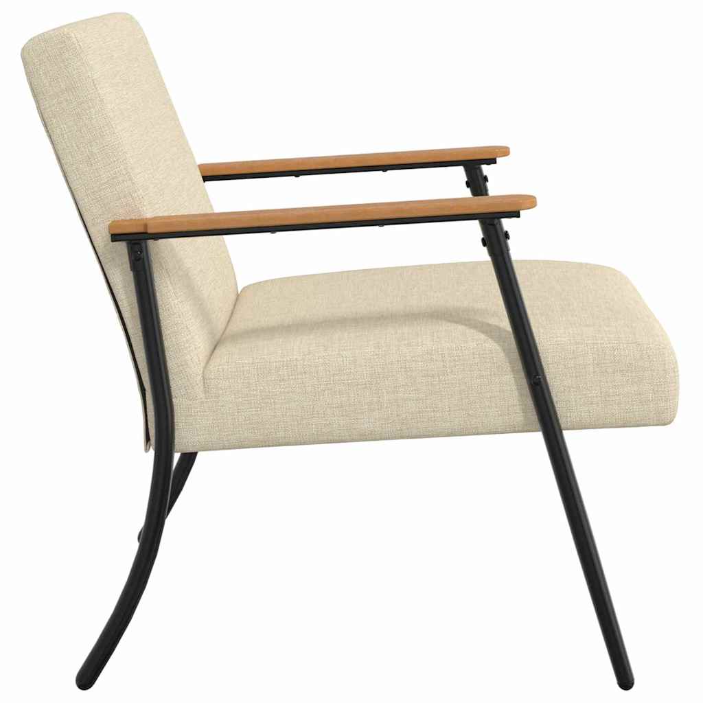 Fauteuil Crème 59 x 75 x 78 cm Stof
