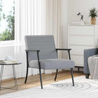 Fauteuil lichtgrijs 59x75x78 cm stof