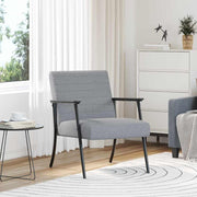 Fauteuil lichtgrijs 59x75x78 cm stof