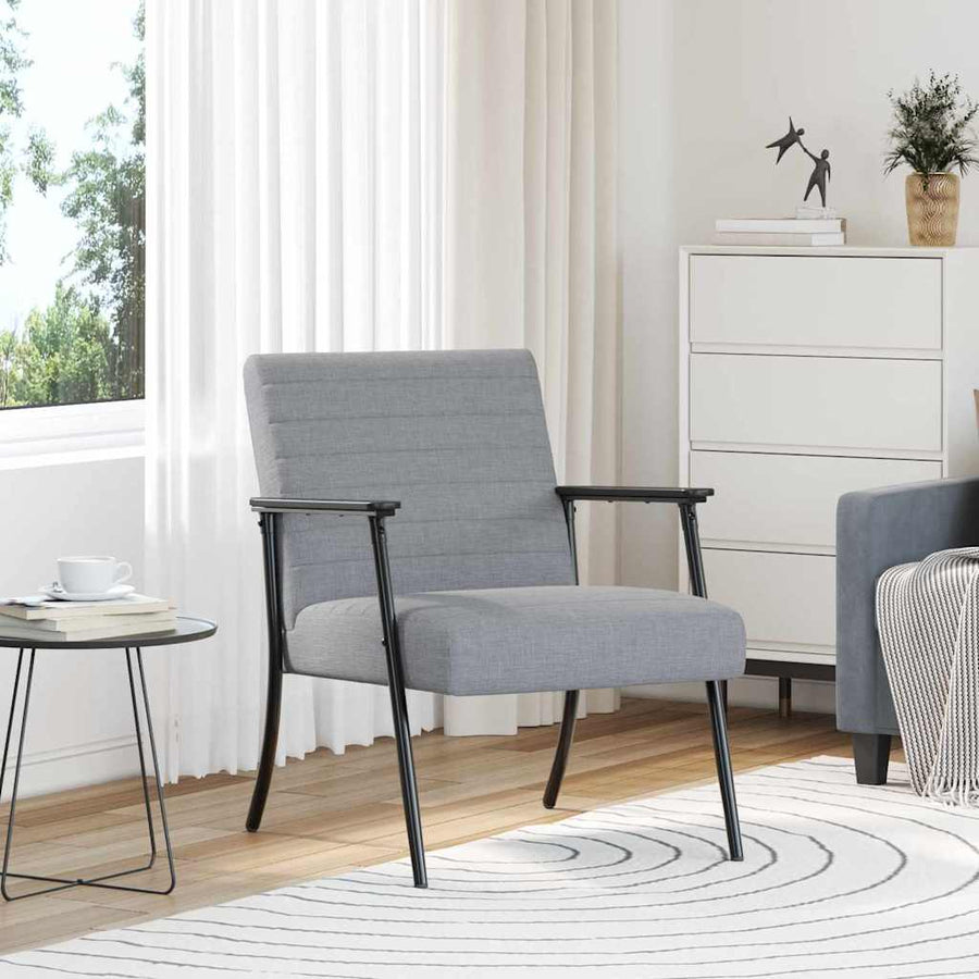Fauteuil Lichtgrijs 59 x 75 x 78 cm Stof