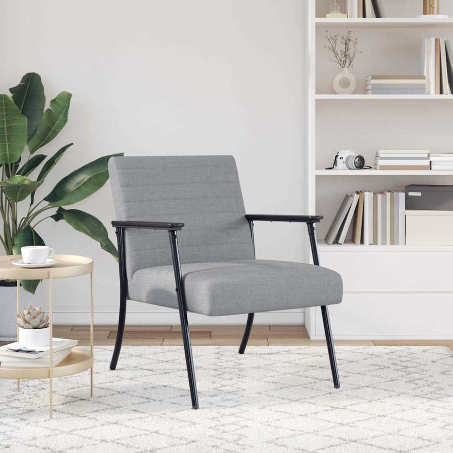 Fauteuil Lichtgrijs 59 x 75 x 78 cm Stof