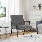 Fauteuil donkergrijs 59x75x78 cm stof