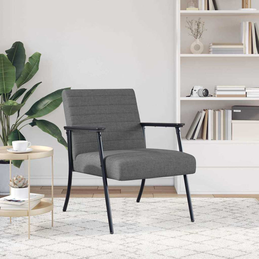 Fauteuil Donkergrijs 59 x 75 x 78 cm Stof