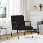Fauteuil zwart 59x75x78 cm stof