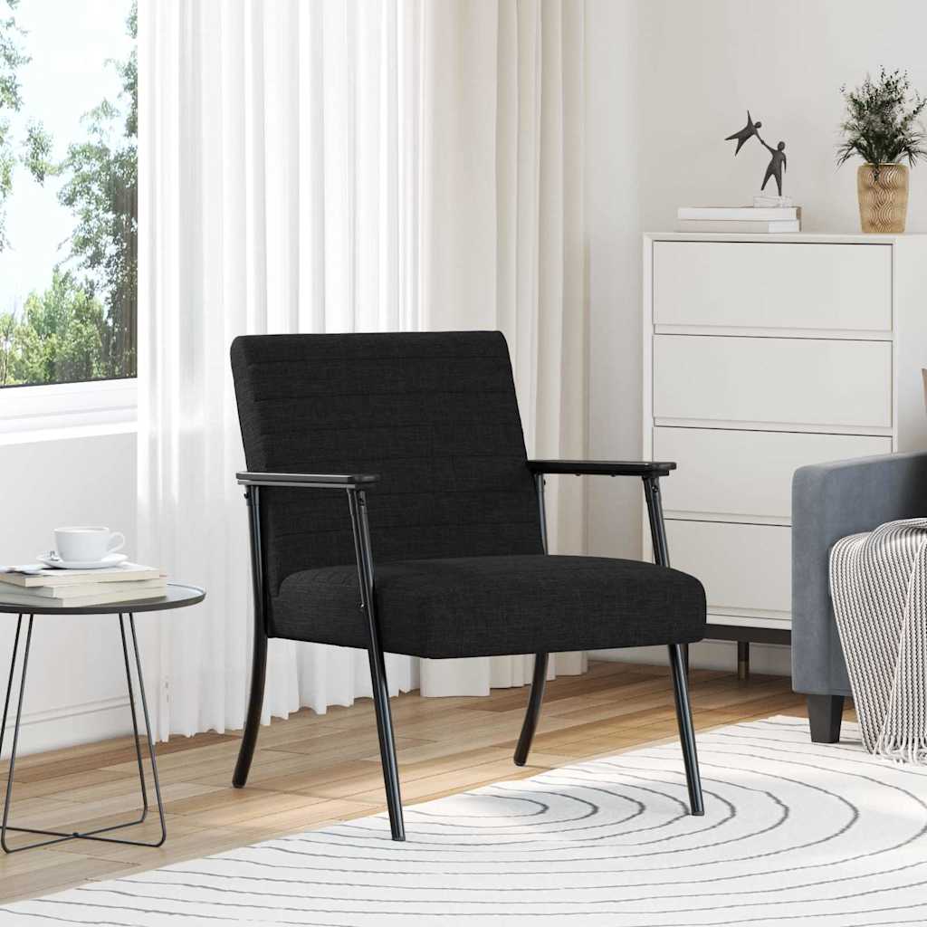 Fauteuil Zwart 59 x 75 x 78 cm Stof