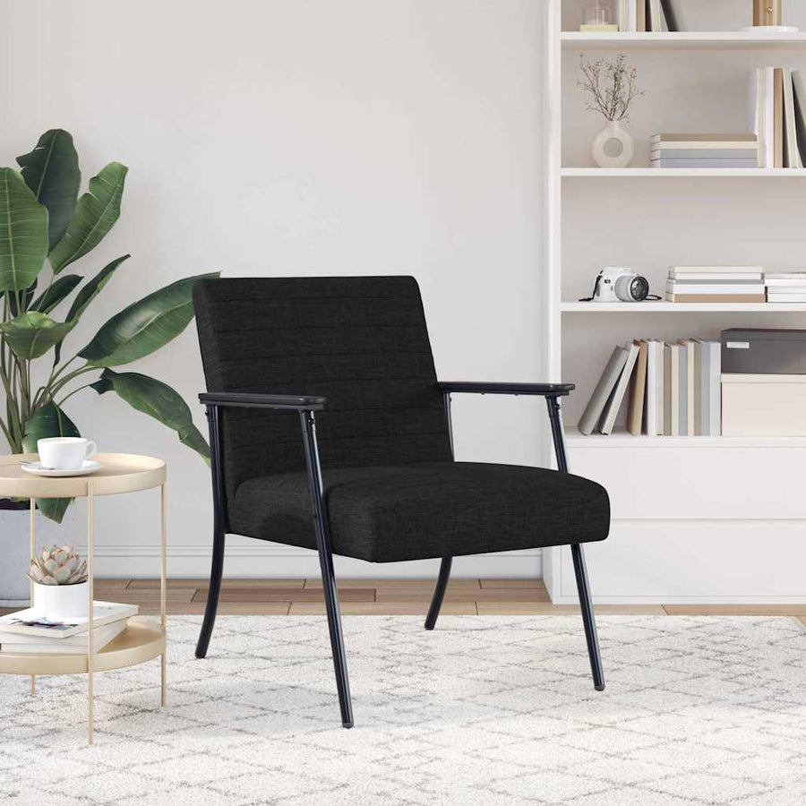 Fauteuil Zwart 59 x 75 x 78 cm Stof