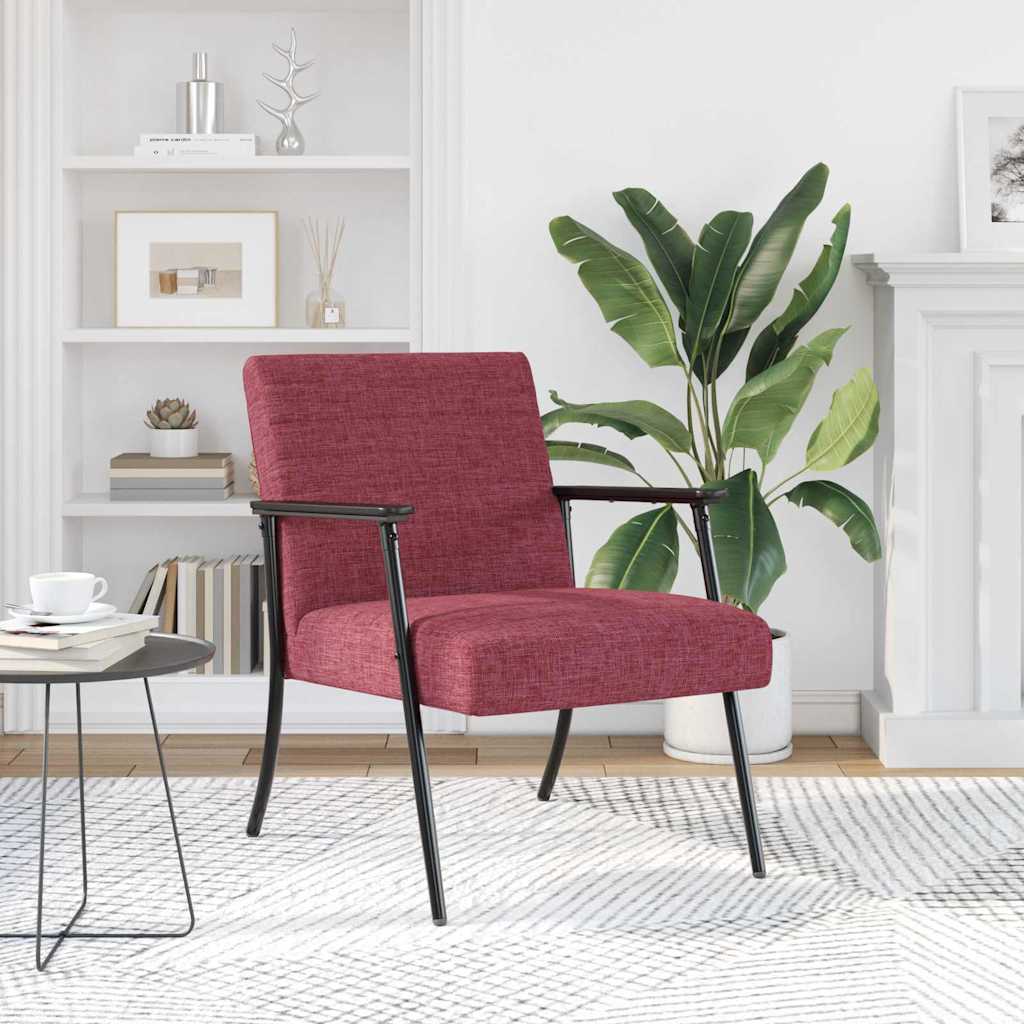 Fauteuil Wijnrood 59 x 75 x 78 cm Stof