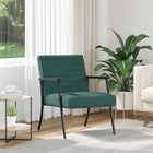 Fauteuil donkergroen 59x75x78 cm stof