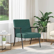 Fauteuil donkergroen 59x75x78 cm stof
