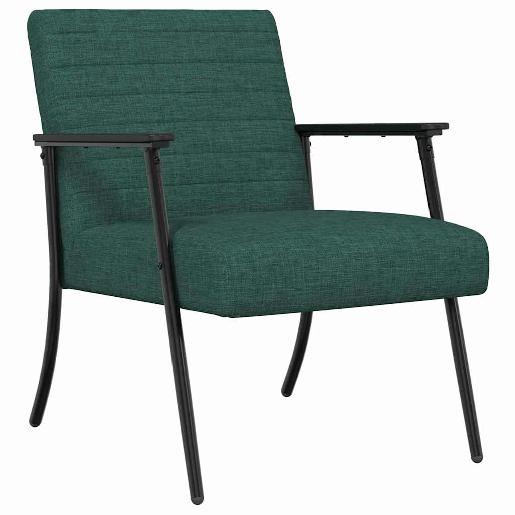 Fauteuil Donkergroen 59 x 75 x 78 cm Stof