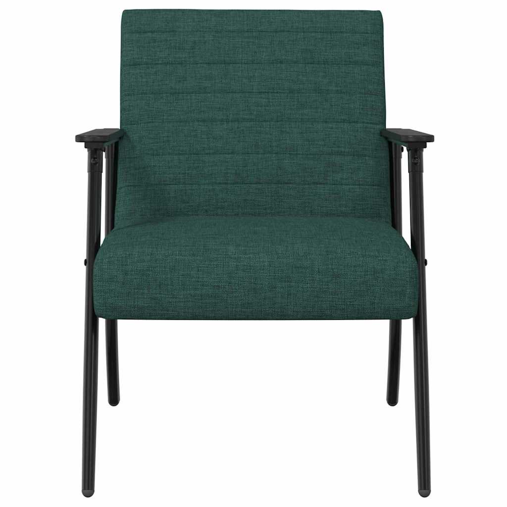 Fauteuil Donkergroen 59 x 75 x 78 cm Stof