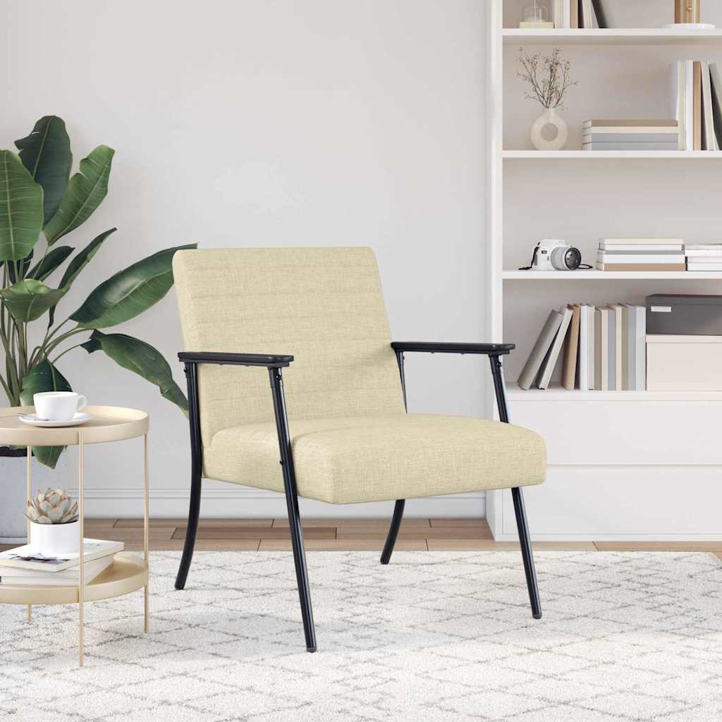 Fauteuil Crème 59 x 75 x 78 cm Stof
