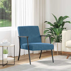 Fauteuil blauw 59x75x78 cm fluweel