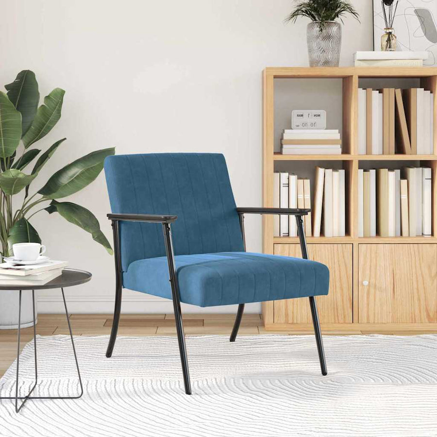 Fauteuil Blauw 59 x 75 x 78 cm Fluweel