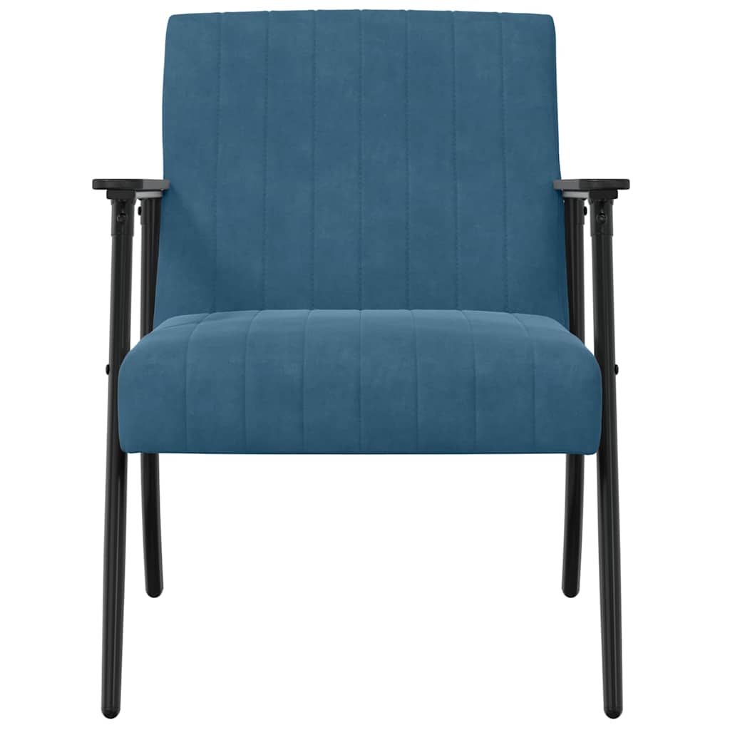 Fauteuil Blauw 59 x 75 x 78 cm Fluweel