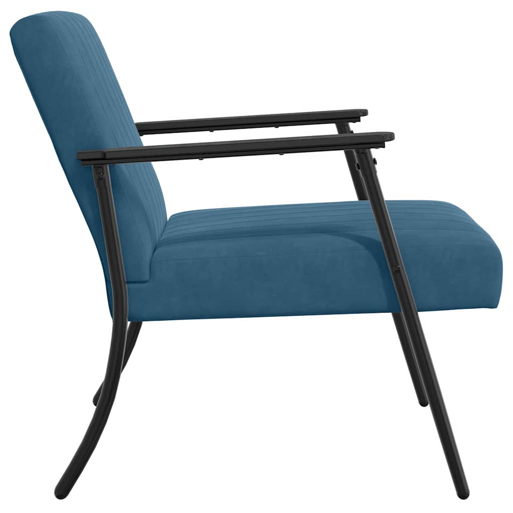 Fauteuil Blauw 59 x 75 x 78 cm Fluweel