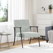 Fauteuil lichtgrijs fluweel 59x75x78 cm