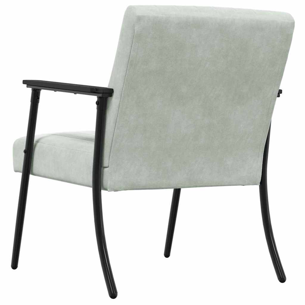 Fauteuil Lichtgrijs 59 x 75 x 78 cm Fluweel