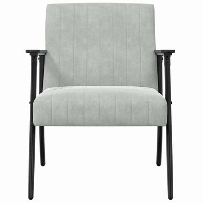 Fauteuil Lichtgrijs 59 x 75 x 78 cm Fluweel