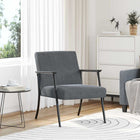 Fauteuil donkergrijs fluweel 59x75x78 cm