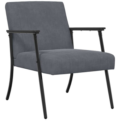 Fauteuil Donkergrijs 59 x 75 x 78 cm Fluweel