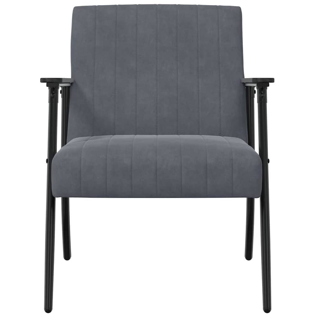 Fauteuil Donkergrijs 59 x 75 x 78 cm Fluweel
