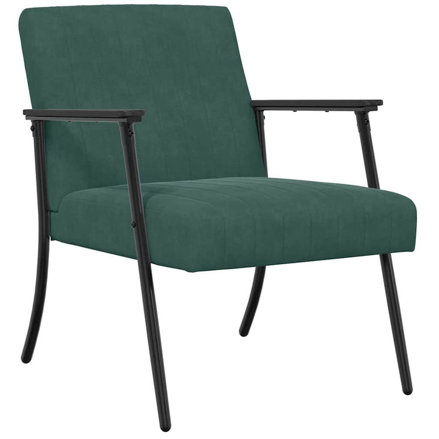 Fauteuil Donkergroen 59 x 75 x 78 cm Fluweel