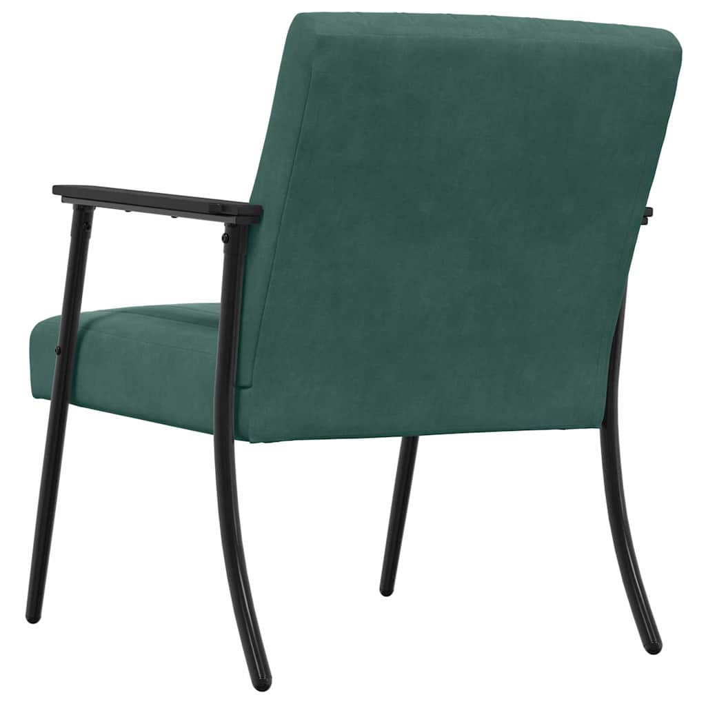Fauteuil Donkergroen 59 x 75 x 78 cm Fluweel