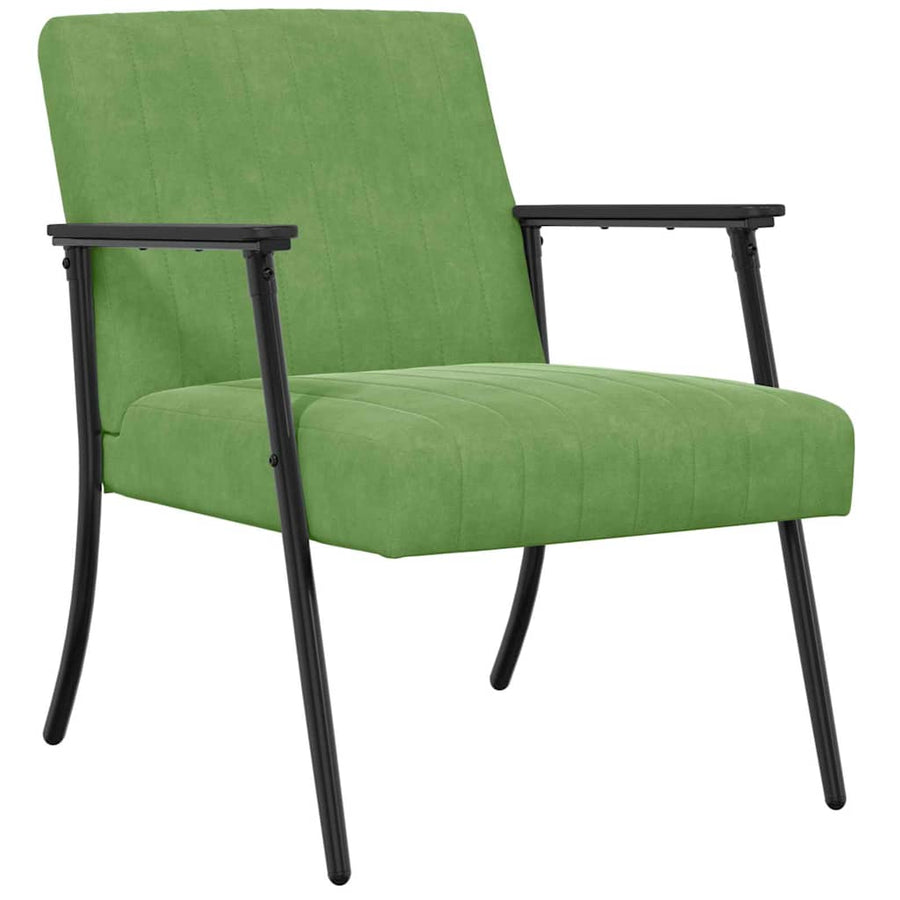 Fauteuil Lichtgroen 59 x 75 x 78 cm Fluweel