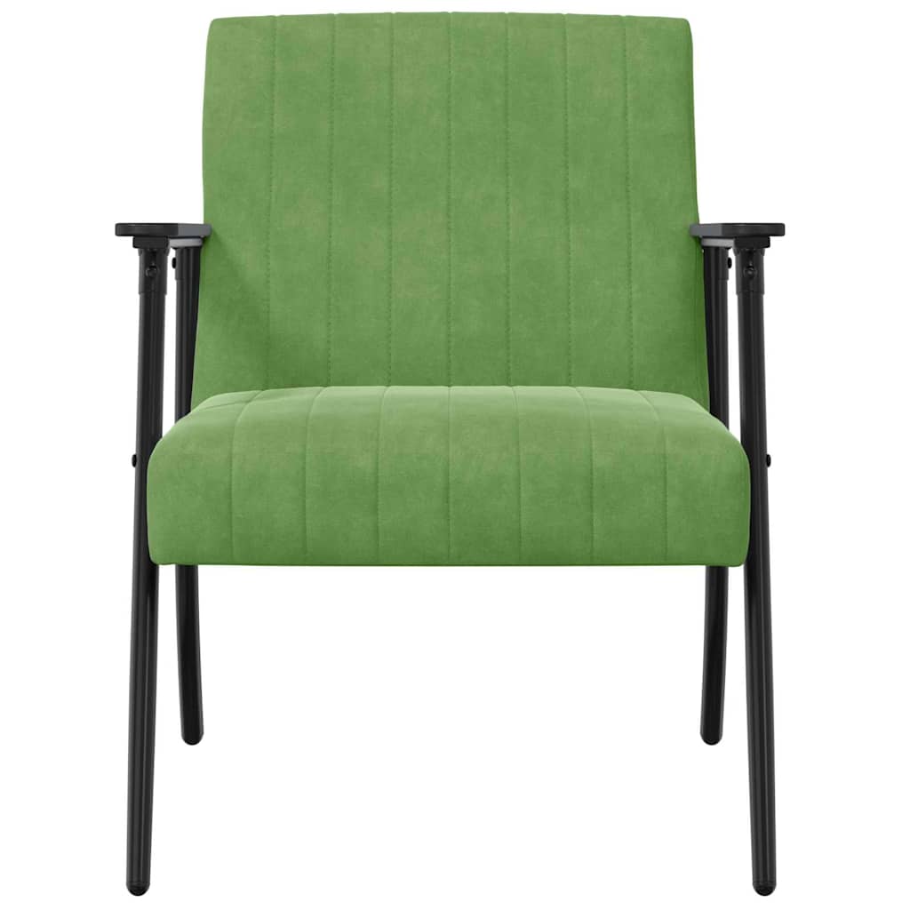 Fauteuil Lichtgroen 59 x 75 x 78 cm Fluweel