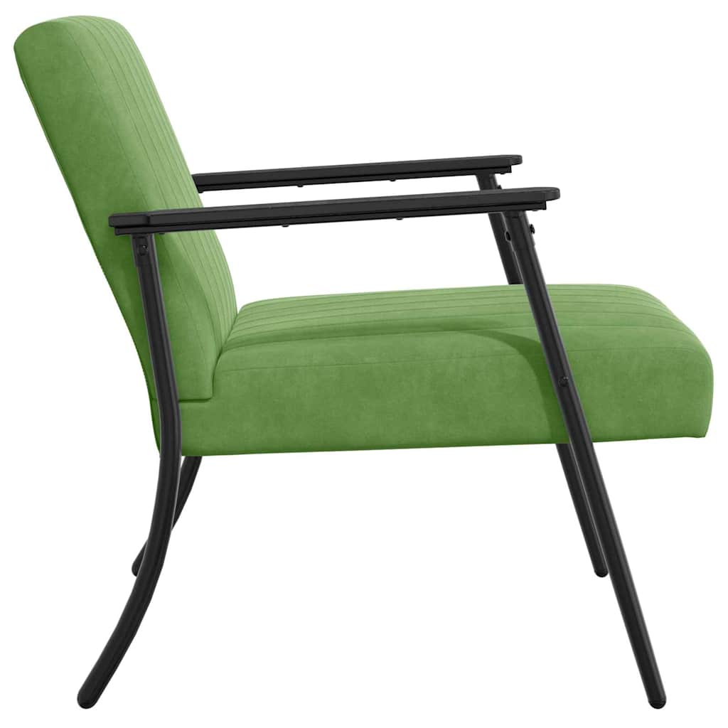 Fauteuil Lichtgroen 59 x 75 x 78 cm Fluweel