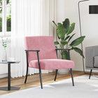 Fauteuil fluweel roze 59x75x78 cm