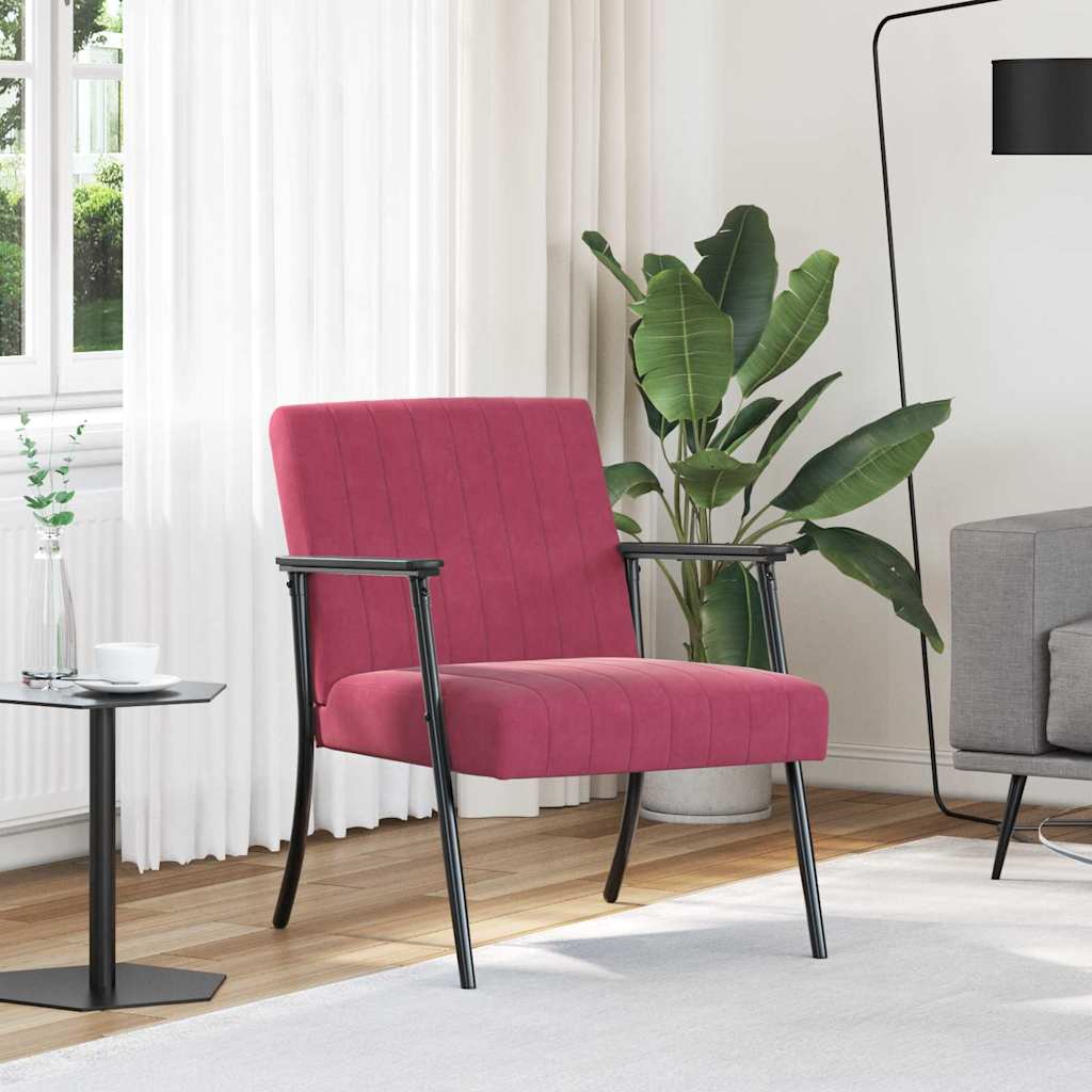 Fauteuil Wijnrood 59 x 75 x 78 cm Fluweel