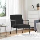 Fauteuil fluweel zwart 59x75x78 cm