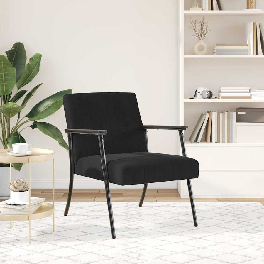 Fauteuil Zwart 59 x 75 x 78 cm Fluweel