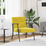 Fauteuil geel 59x75x78 cm fluweel