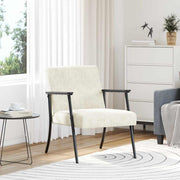 Fauteuil crème 59x75x78 cm fluweel