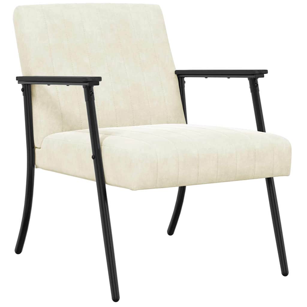 Fauteuil Crème 59 x 75 x 78 cm Fluweel
