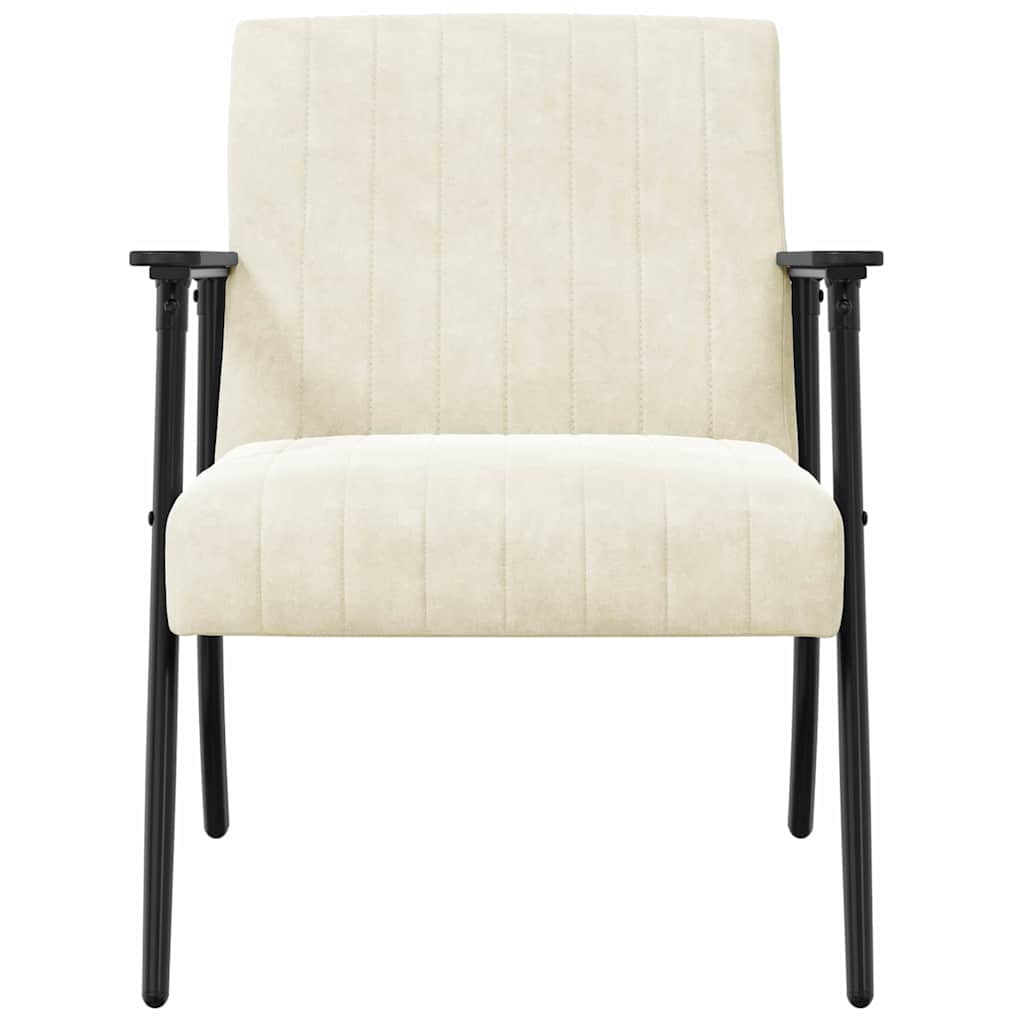Fauteuil Crème 59 x 75 x 78 cm Fluweel