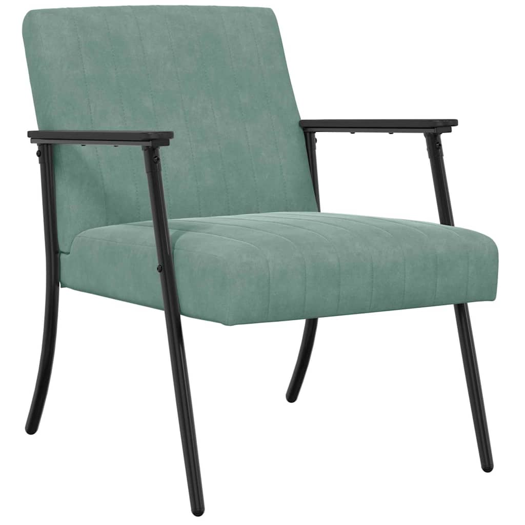 Fauteuil Zeegroen 59 x 75 x 78 cm Fluweel