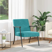 Fauteuil 59x75x78 cm turquoise fluweel